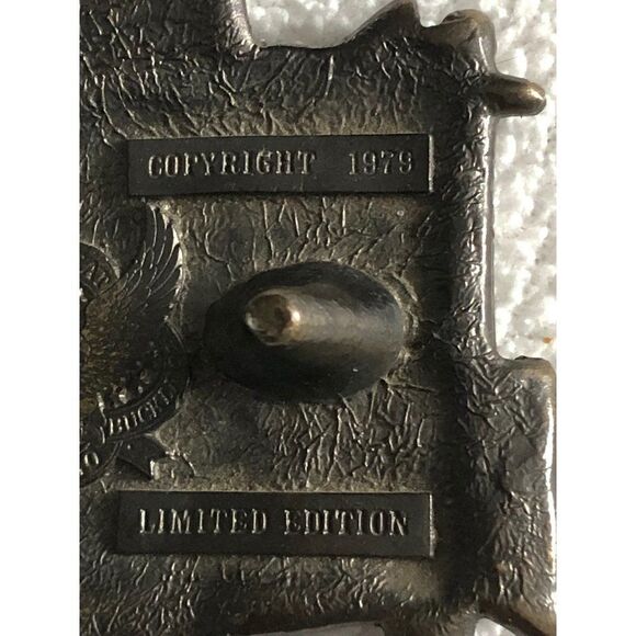 VTG 1979 The Great American Buckle Co. Limited Edition Train Car Buckle Belt - Picture 4 of 8